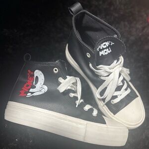 Disney Black and White High-Top Sneakers